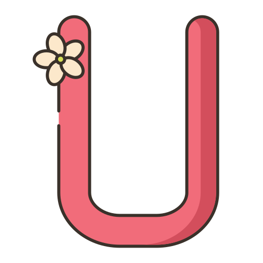 litera u Flaticons Lineal Color ikona