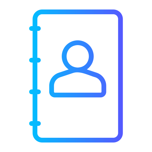 Contact book Generic gradient outline icon