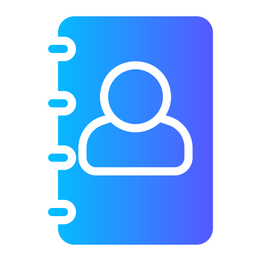 Contact book Generic gradient fill icon