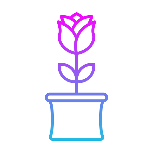 vaso di fiori Generic gradient outline icona