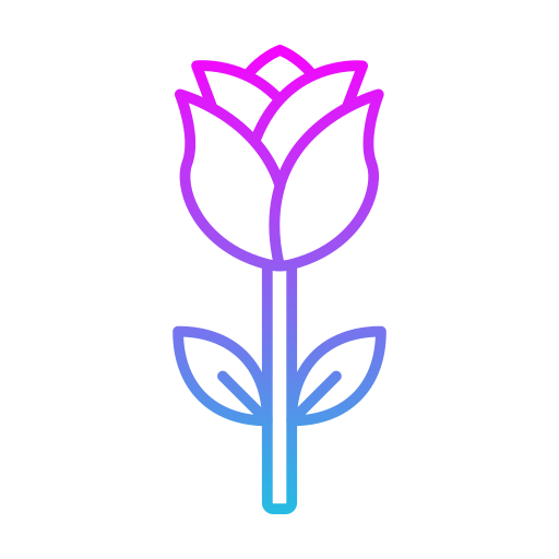 rosa Generic gradient outline icona