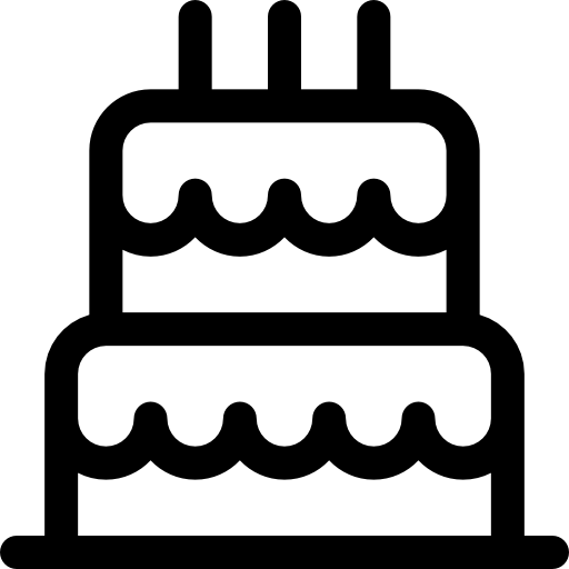 geburtstagskuchen Basic Rounded Lineal icon