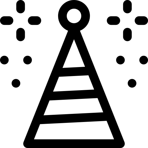 파티 용 모자 Basic Rounded Lineal icon