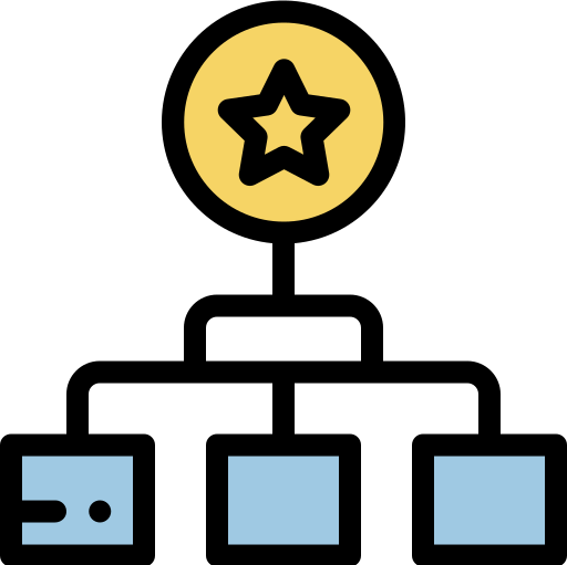 hierarchie Detailed Rounded Lineal color icon