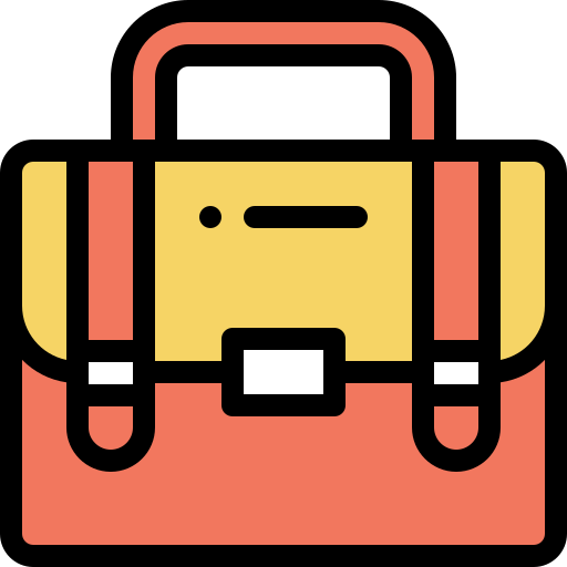 Briefcase Detailed Rounded Lineal color icon