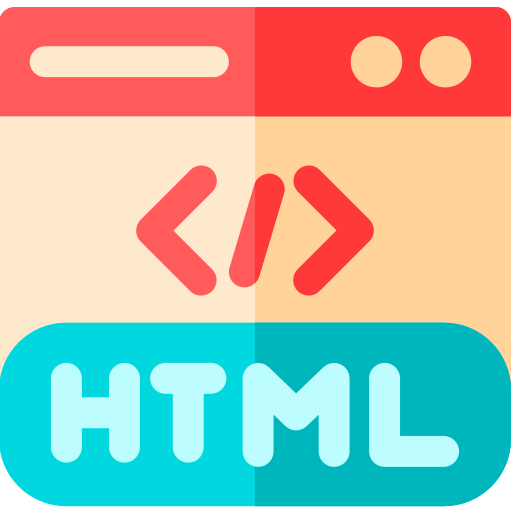 html Basic Rounded Flat icon