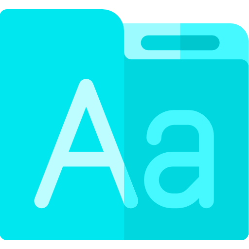 lettertype Basic Rounded Flat icoon