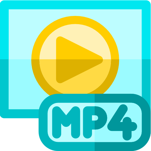 mp4 Basic Rounded Flat icoon