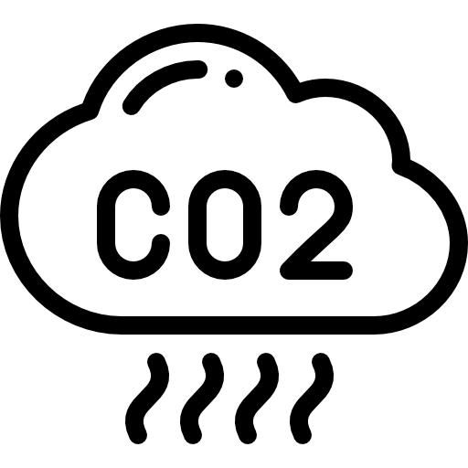 이산화탄소 Detailed Rounded Lineal icon