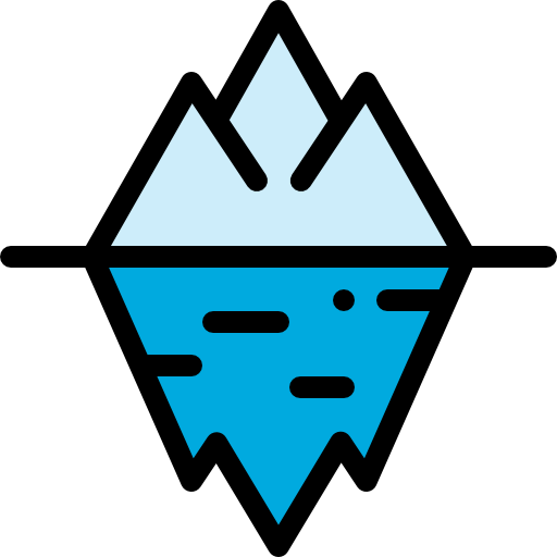 氷山 Detailed Rounded Lineal color icon