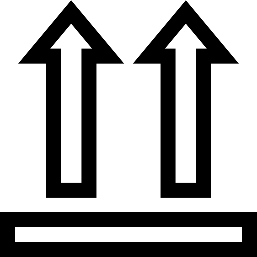 voltado para cima Basic Straight Lineal Ícone