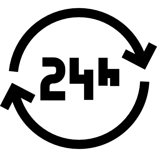 24 ore Basic Straight Lineal icona