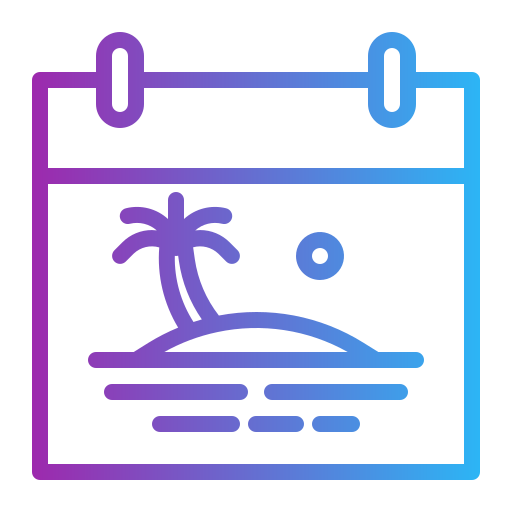 カレンダー Generic gradient outline icon