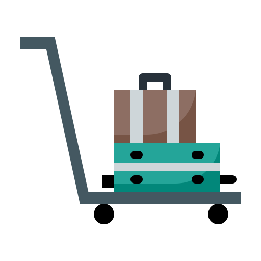 Trolley bag Generic color fill icon