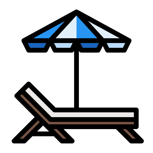 Sunbed Generic color lineal-color icon