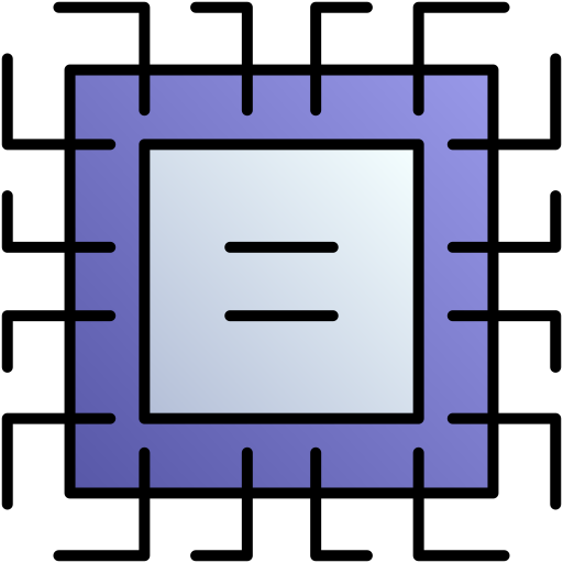 mikrochip Generic gradient lineal-color icon