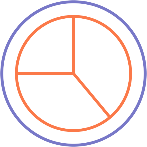 wykres kołowy Generic color outline ikona