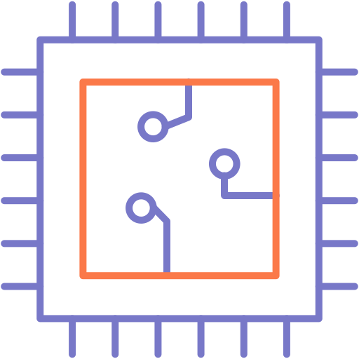 procesor Generic color outline ikona