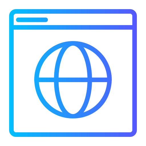 Website Generic gradient outline icon