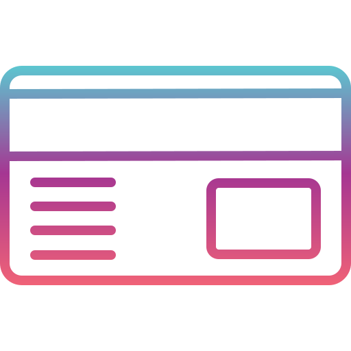 Credit card Generic gradient outline icon