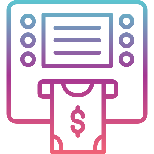 geldautomaat Generic gradient outline icoon