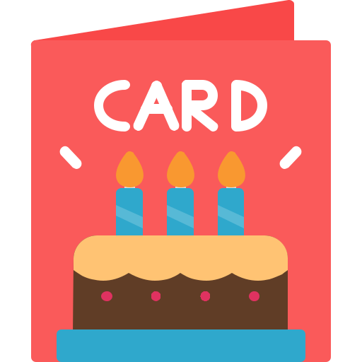 kartka urodzinowa Generic color fill ikona