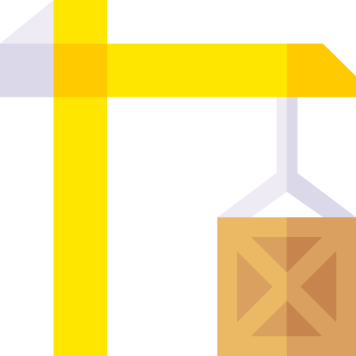 grúa de carga Basic Straight Flat icono