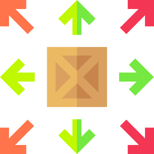 Распределение Basic Straight Flat иконка