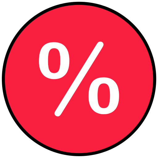 Percentage Generic color lineal-color icon