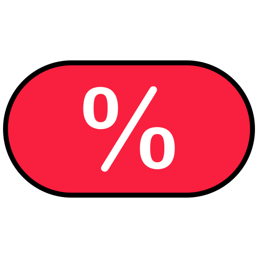 Percentage Generic color lineal-color icon