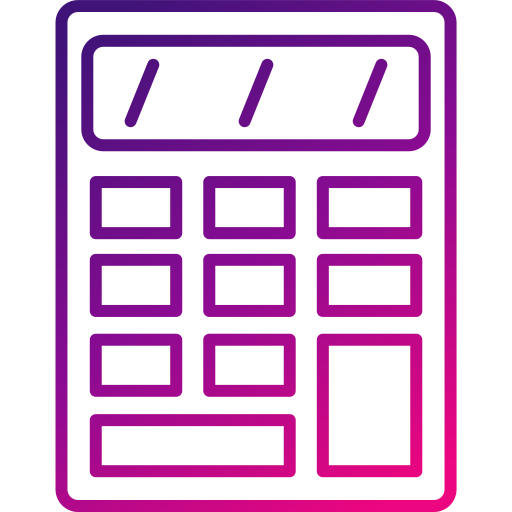 calcolatrice Generic gradient outline icona