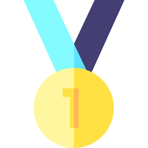 Gold medal Basic Straight Flat icon