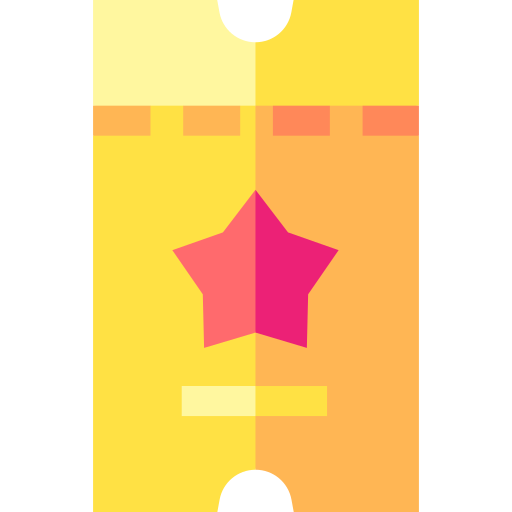 Ticket Basic Straight Flat icon
