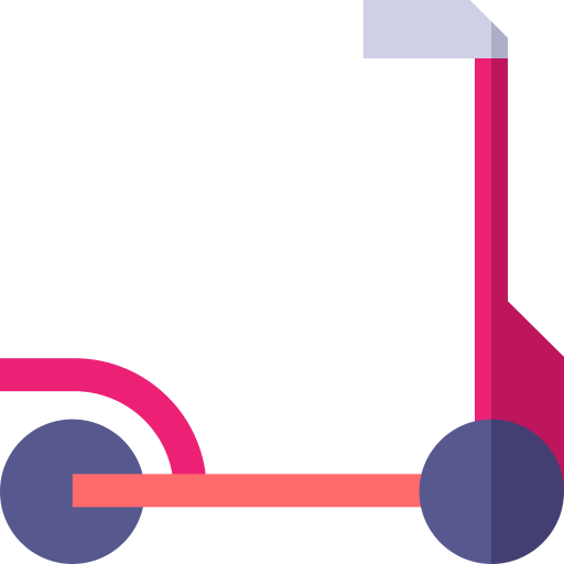 Electric scooter Basic Straight Flat icon