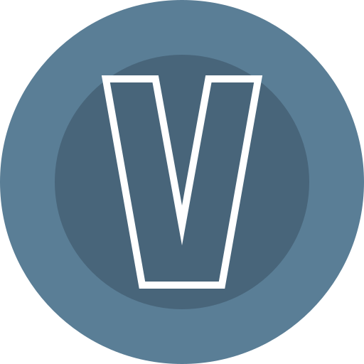 Letter v Generic color fill icon