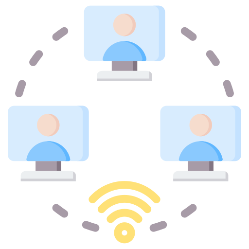 online conferentie Generic color fill icoon