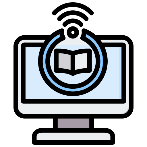 Digital library Generic color lineal-color icon