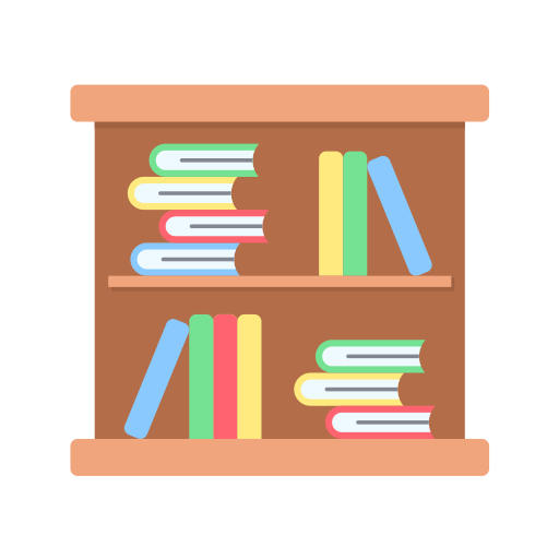 Bookshelf Generic color fill icon