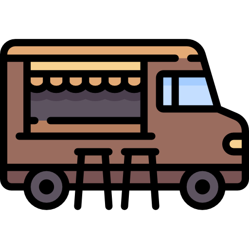 Coffee truck Special Lineal color icon
