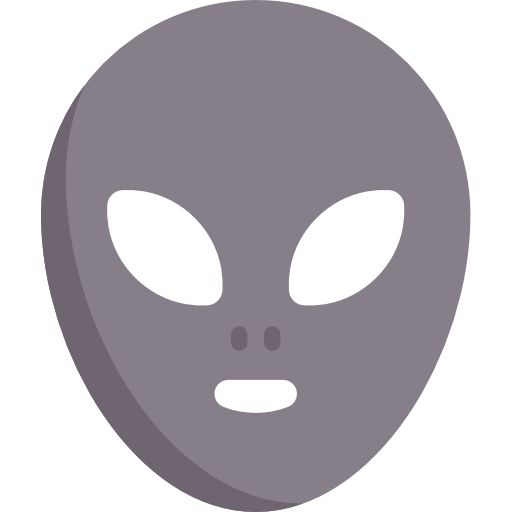 buitenaards masker Special Flat icoon