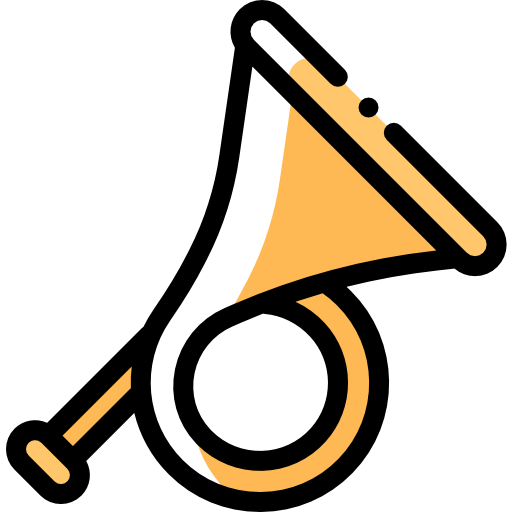 French horn Detailed Rounded Color Omission icon