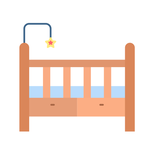 детская кроватка Generic color fill иконка