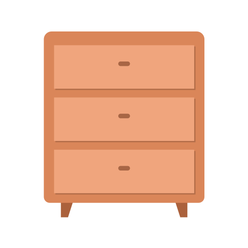 Chest of drawers Generic color fill icon