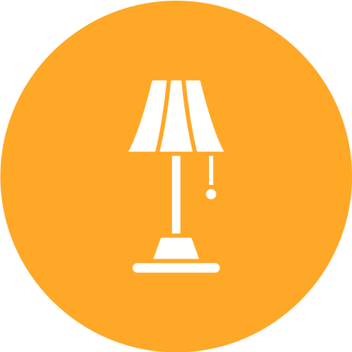 lámpara de mesa Generic color fill icono