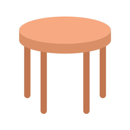 라운드 테이블 Generic color fill icon