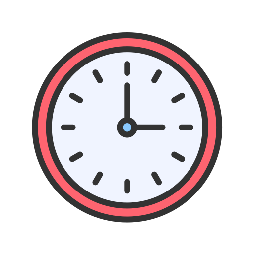 zegar ścienny Generic color lineal-color ikona
