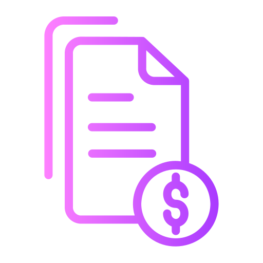 fattura Generic gradient outline icona