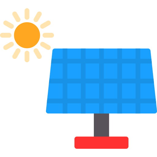 panel słoneczny Generic color fill ikona