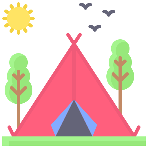 camping Generic color fill icoon
