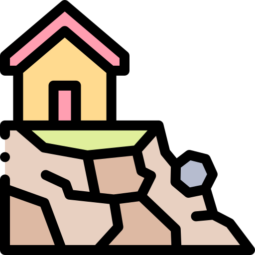 Landslide Detailed Rounded Lineal color icon